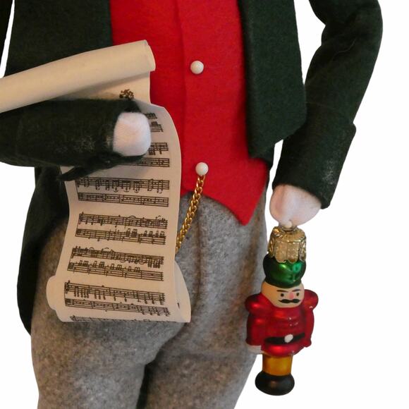 Byers' Choice Christmas Caroler Man with Sheet Music Nutcracker 13" Figurine - Picture 5 of 8